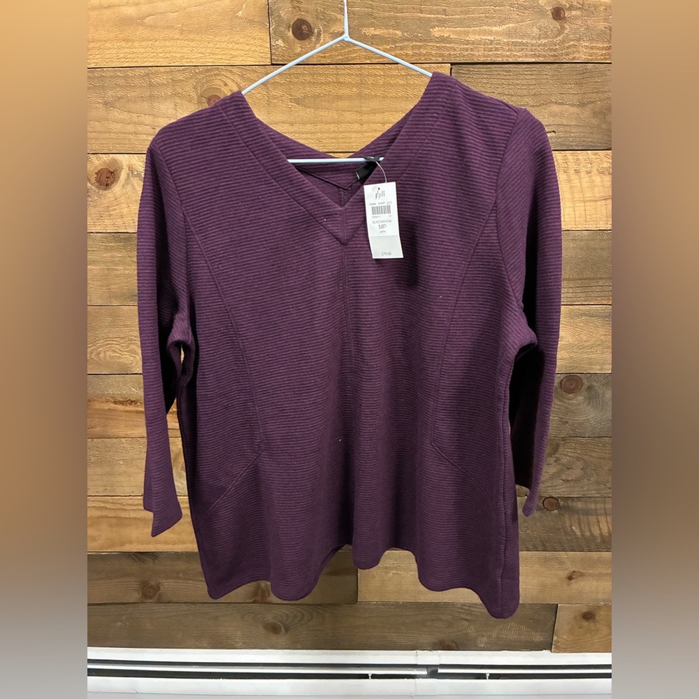 J. Jill Deep Purple Long Sleeve Top